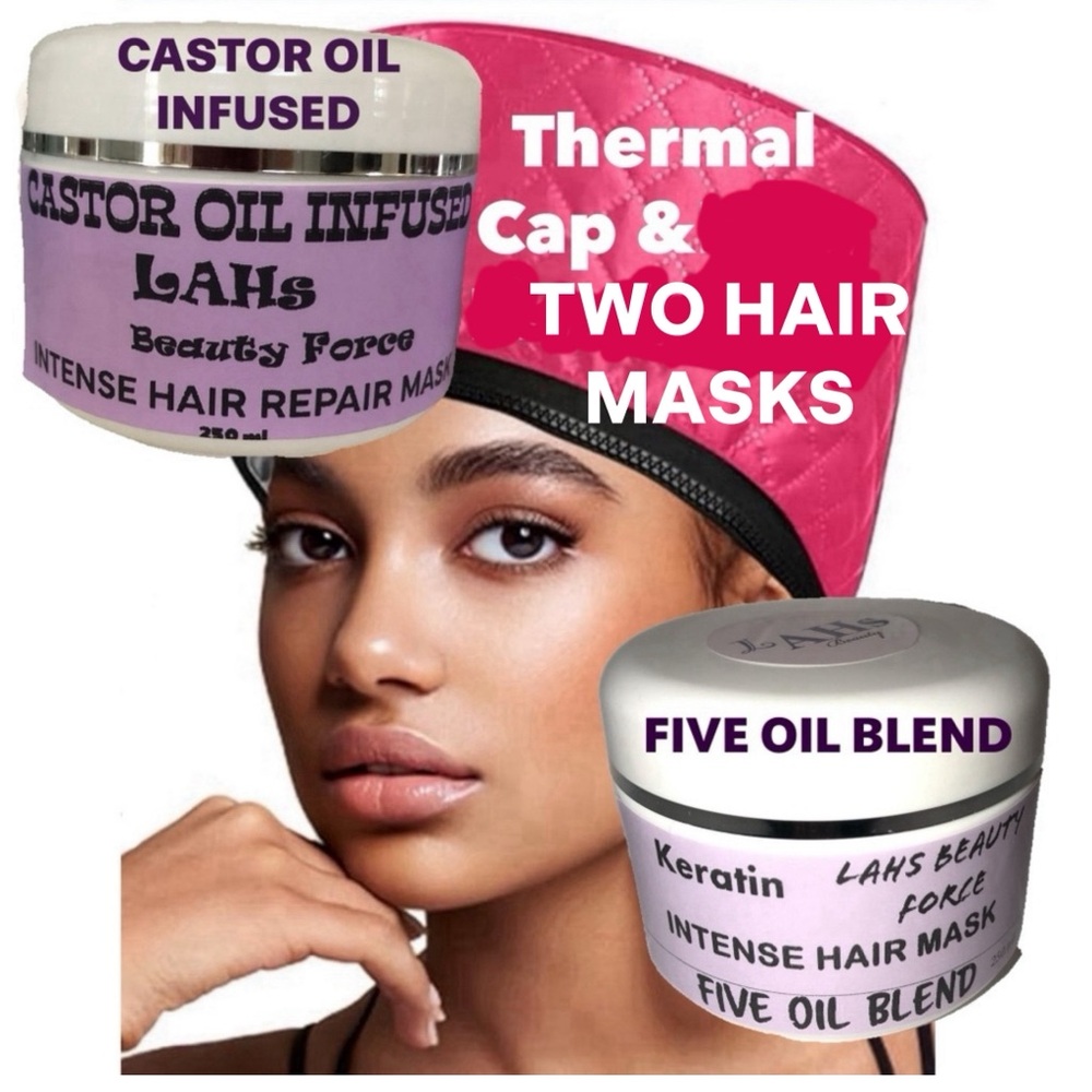 2 Hair Masks and Thermal Warmer Cap